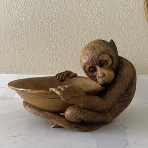 Vintage Resin Monkey Bowl